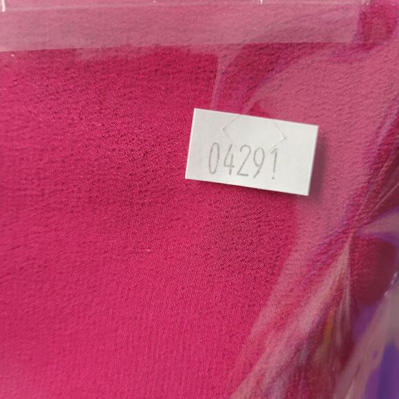 Monsoon 100% Silk Blouse Womens 6 Pink Mandarin Collar Short Sleeve Asian Style - Picture 13 of 13